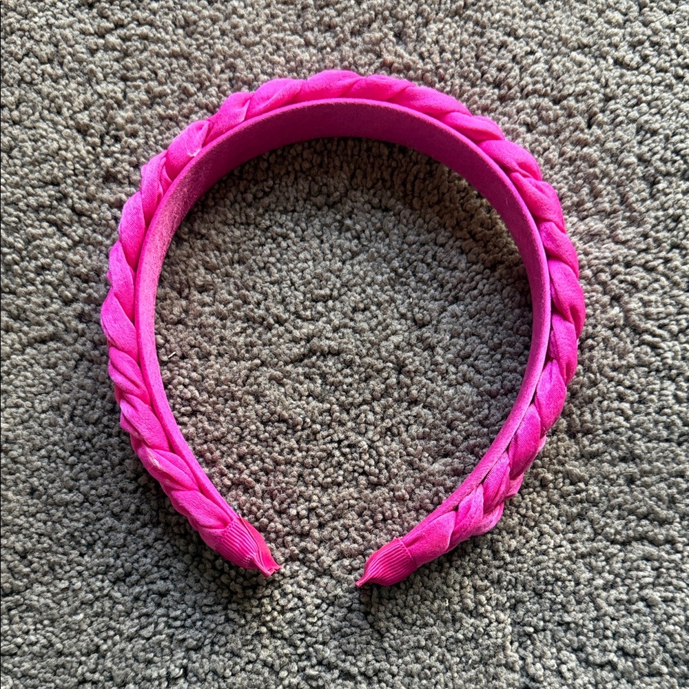 Vibrant Pink Braided Headband